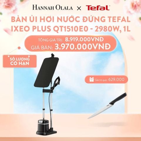  A858_DEAL 16: BÀN ỦI HƠI NƯỚC ĐỨNG TEFAL IXEO PLUS QT1510E0 - 2980W, 1L 