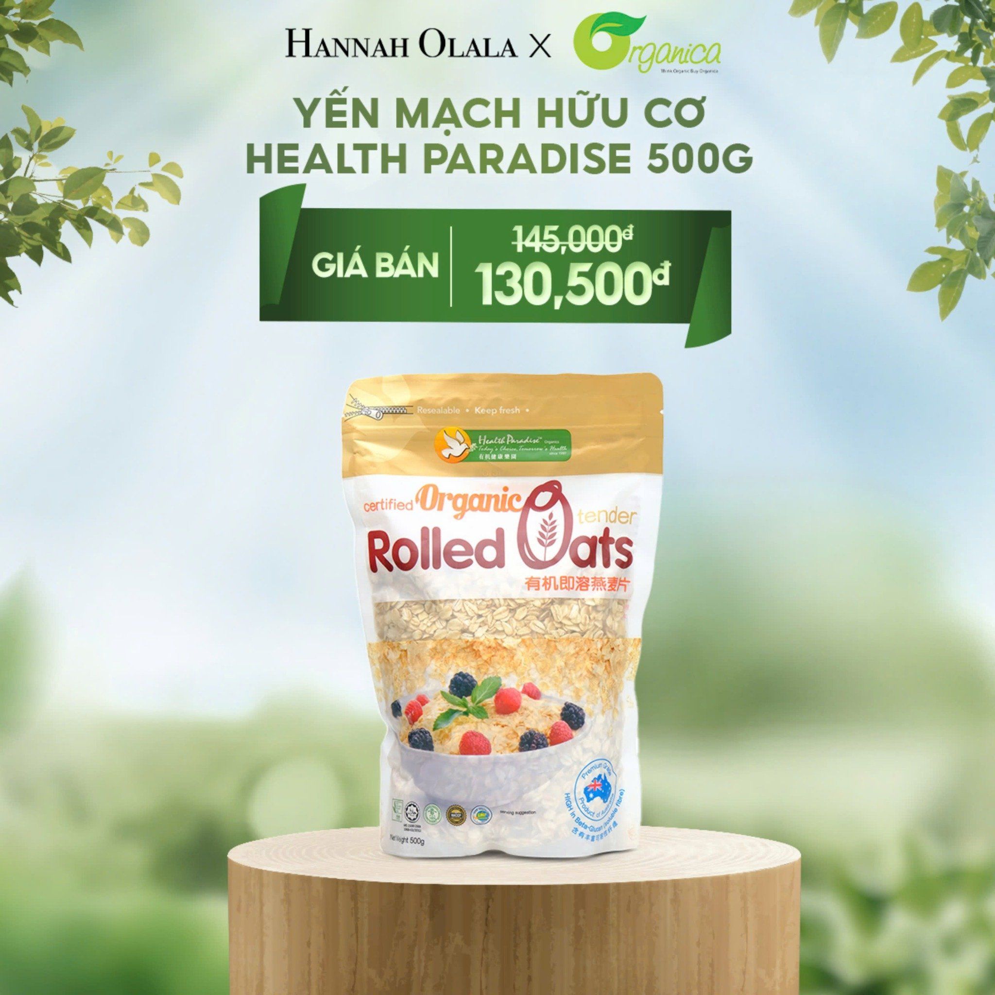  T14_DEAL 1: YẾN MẠCH HỮU CƠ HEALTH PARADISE 500G 