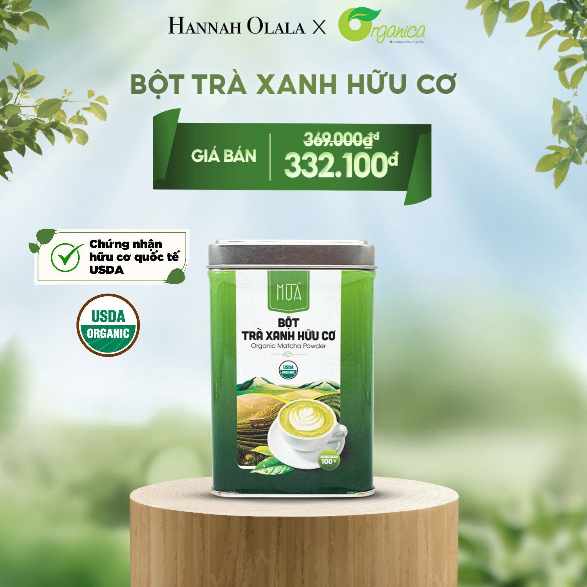  T51_DEAL 10: BỘT MATCHA HỮU CƠ MÙA 100GR - CU841314 