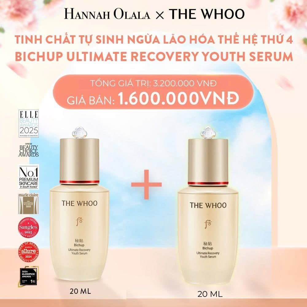  A9871_DEAL02: TINH CHẤT TỰ SINH NGỪA LÃO HÓA THẾ HỆ THỨ 4 THE WHOO BICHUP ULTIMATE RECOVERY YOUTH SERUM 20ML 
