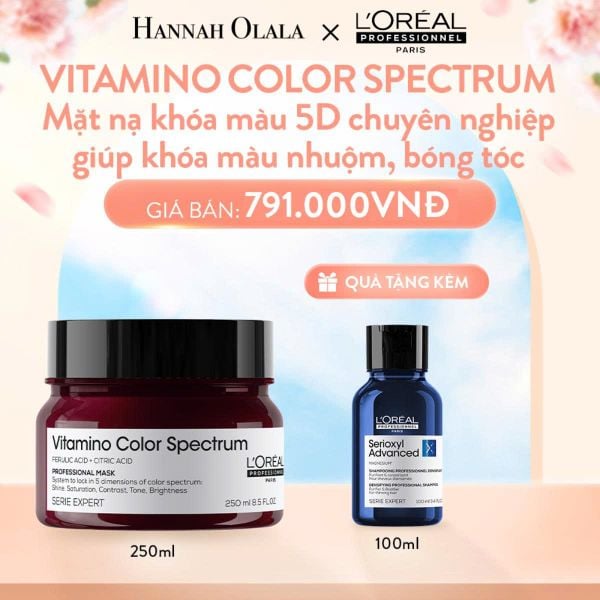  A477_DEAL 16: MẶT NẠ KHÓA MÀU 5D CHUYÊN NGHIỆP GIÚP KHÓA MÀU NHUỘM, BÓNG TÓC L'ORÉAL PROFESSIONNEL VITAMINO COLOR SPECTRUM 250ML 