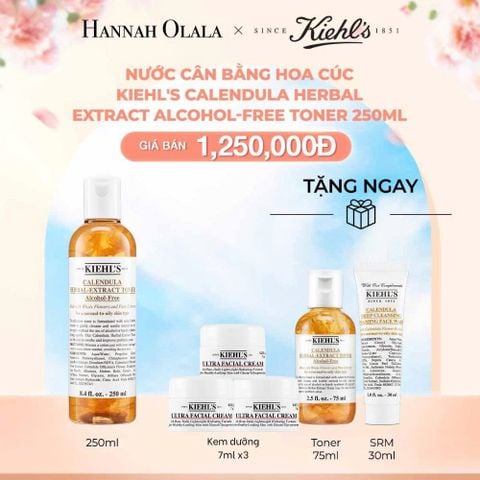  D78_DEAL 40.1: NƯỚC CÂN BẰNG HOA CÚC KIEHL'S CALENDULA HERBAL EXTRACT ALCOHOL-FREE TONER 250ML 