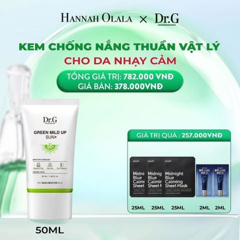  DEAL 3: KEM CHỐNG NẮNG DRG THUẦN VẬT LÝ GREEN MILD UP SUN+ SPF50+ PA++++ 50ML 