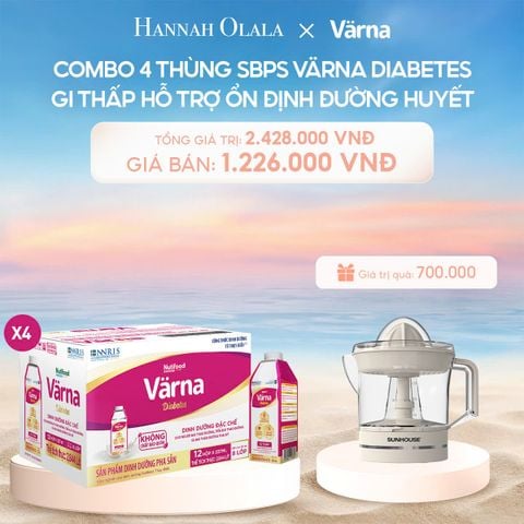  C683_DEAL 11: COMBO 4 THÙNG SỮA BỘT PHA SẴN VARNA DIABETES HỘP GIẤY (48HỘP X 237ML) 