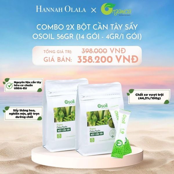  DEAL 4: COMBO 2X BỘT CẦN TÂY SẤY OSOIL 56GR (14 GÓI - 4GR/1 GÓI) 