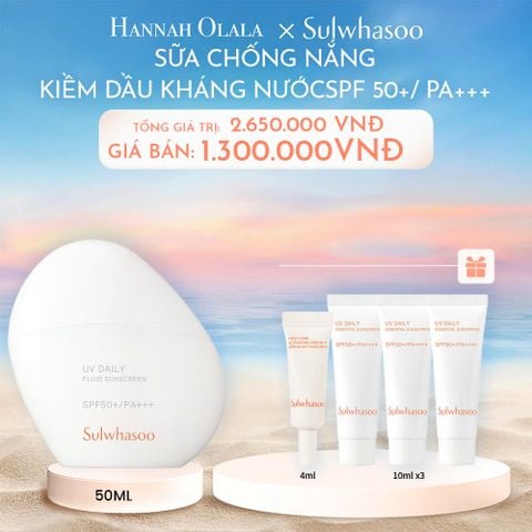  C63_DEAL 10: SỮA CHỐNG NẮNG KIỀM DẦU KHÁNG NƯỚC UV DAILY FLUID SUNSCREEN 50ML SPF50+/ PA +++ 