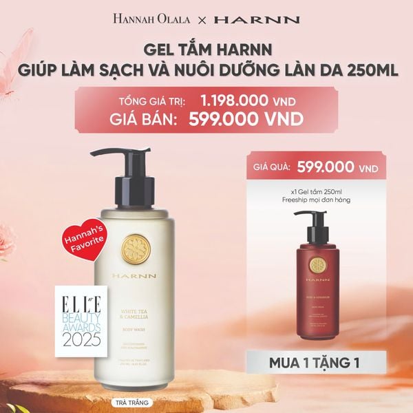  DEAL 19: [MUA 1 TẶNG 1] GEL TẮM HARNN GIÚP LÀM SẠCH VÀ NUÔI DƯỠNG LÀN DA 250ML - BODY WASH 