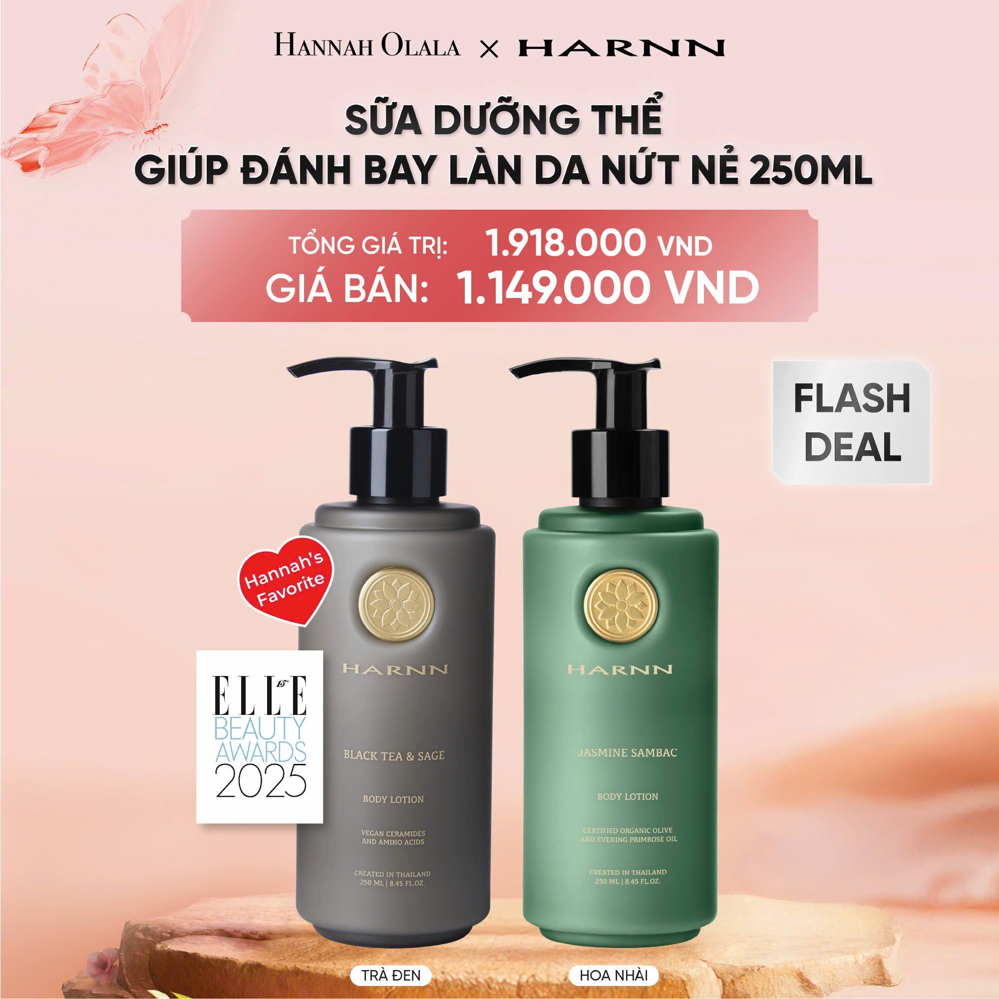  DEAL 5A: [FLASH DEAL] BODY LOTION - SỮA DƯỠNG THỂ HARNN GIÚP ĐÁNH BAY LÀN DA NỨT NẺ 250ML 