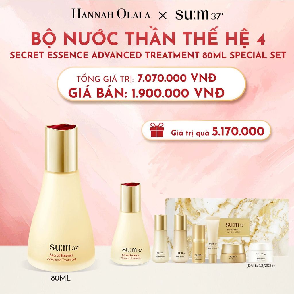  D3_DEAL19: BỘ NƯỚC THẦN THẾ HỆ 4 SU:M37º SECRET ESSENCE ADVANCED TREATMENT 80ML SPECIAL SET 