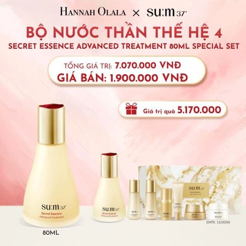  D3_DEAL19: BỘ NƯỚC THẦN THẾ HỆ 4 SU:M37º SECRET ESSENCE ADVANCED TREATMENT 80ML SPECIAL SET 