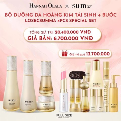 D16_DEAL30: BỘ DƯỠNG DA HOÀNG KIM TÁI SINH 4 BƯỚC SU:M37 LOSECSUMMA 4PCS SPECIAL SET 