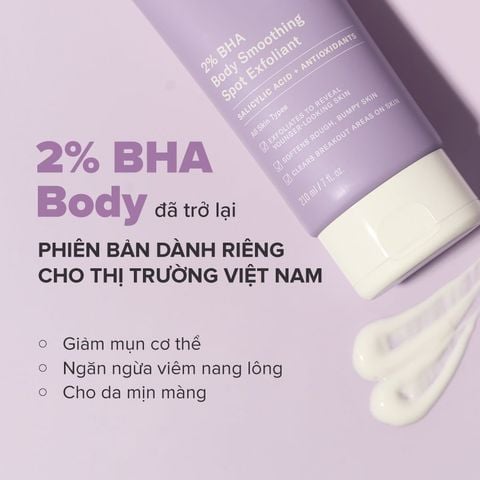  DEAL 7: [PHIÊN BẢN MỚI] KEM DƯỠNG THỂ HỖ TRỢ GIẢM MỤN VÀ LÀM MỊN DA 2% BHA 210ML 