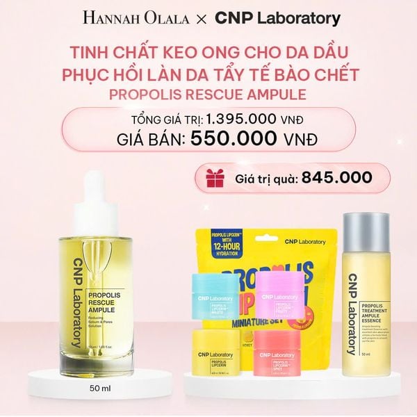  DEAL 29: TINH CHẤT KEO ONG CHO DA DẦU PHỤC HỒI LÀN DA TẨY TẾ BÀO CHẾT CNP PROPOLIS RESCUE AMPULE 50ML 
