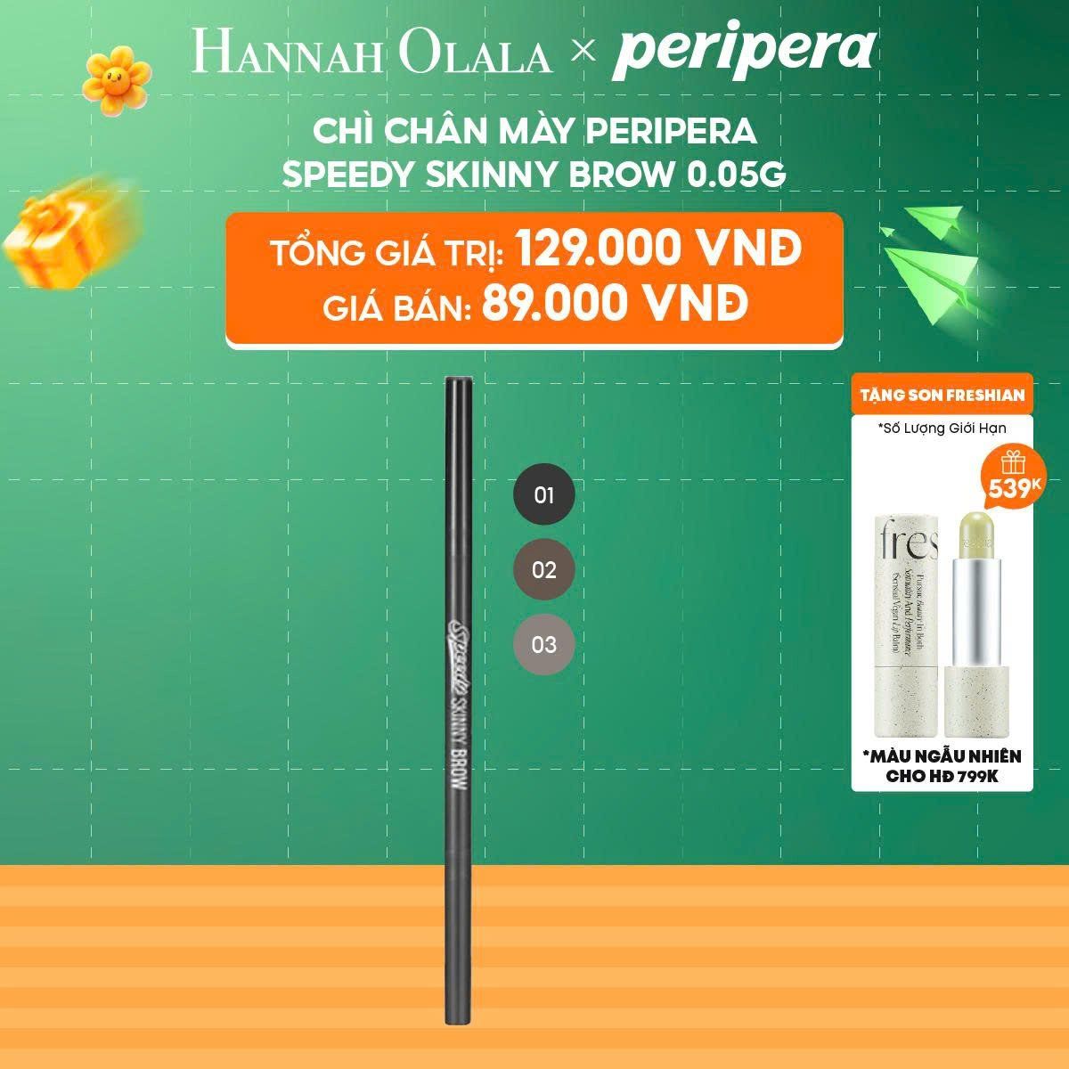  C110_DEAL 3: CHÌ CHÂN MÀY PERIPERA SPEEDY SKINNY BROW 0.05G 