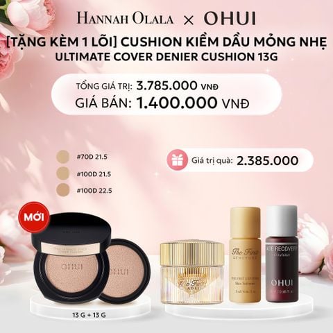  E778: DEAL 22: PHẤN NƯỚC KIỀM DẦU MỎNG NHẸ OHUI ULTIMATE COVER DENIER CUSHION (13G*2) - [GIAO HÀNG TỪ 03/10] 