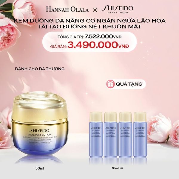  E1253: DEAL 4: KEM DƯỠNG DA SHISEIDO VITAL PERFECTION UPLIFTING AND FIRMING ADVANCED CREAM SOFT 50ML 