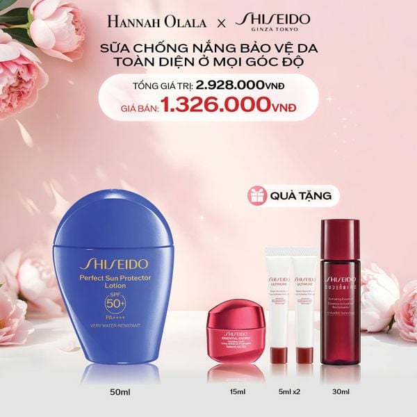  E1252: DEAL 3: SỮA CHỐNG NẮNG DƯỠNG DA SHISEIDO GSC PERFECT SUN PROTECTOR LOTION SPF50+ 50ML 