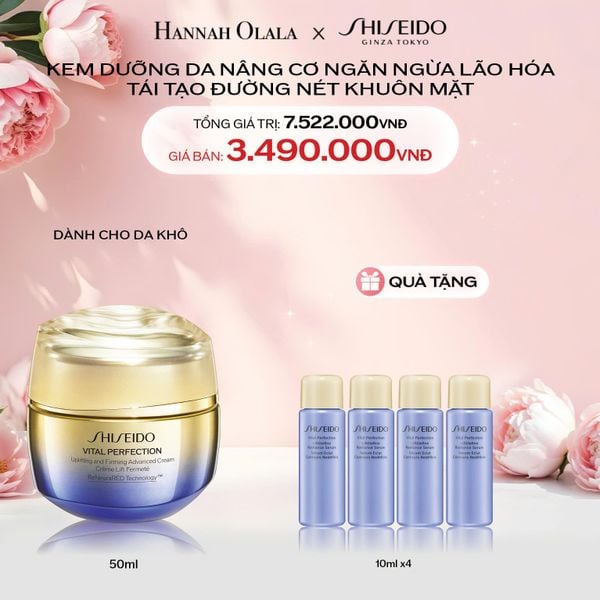  E1254: DEAL 5: KEM DƯỠNG DA SHISEIDO VITAL PERFECTION UPLIFTING AND FIRMING ADVANCED CREAM 50ML 