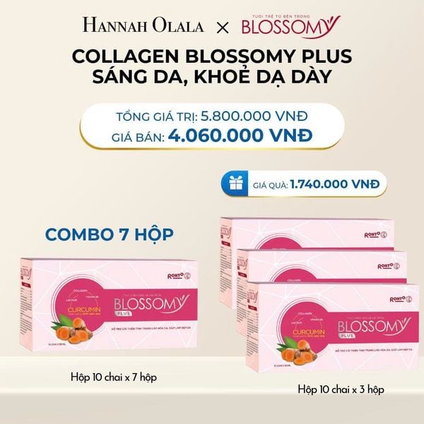  DEAL 5: MUA 7 HỘP 10 TẶNG 3 HỘP 10 THỰC PHẨM BẢO VỆ SỨC KHỎE BLOSSOMY PLUS (MÀU HỒNG) (HỘP 10 CHAI X 10 HỘP) 
