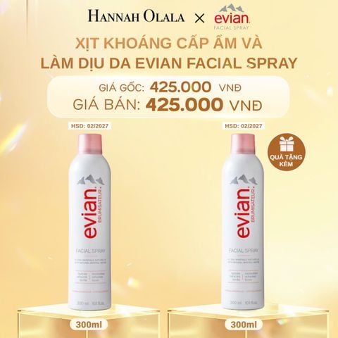  DEAL 4: CHAI XỊT KHOÁNG CẤP ẨM, LÀM DỊU DA EVIAN FACIAL SPRAY 300ML 
