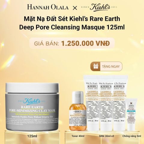  C90_DEAL 4_RE: MẶT NẠ ĐẤT SÉT GIẢM DẦU & THU NHỎ LỖ CHÂN LÔNG KIEHL'S RARE EARTH DEEP PORE CLEANSING MASQUE 125ML (MỚI) 