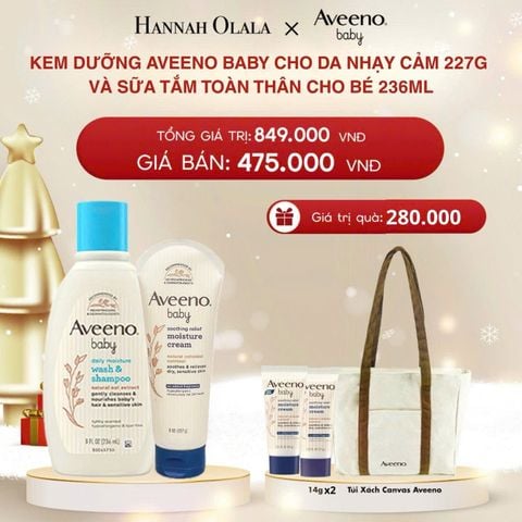 A1527_DEAL 10: BỘ SỮA TẮM VÀ KEM DƯỠNG CHO DA KHÔ VÀ NHẠY CẢM AVEENO BABY 