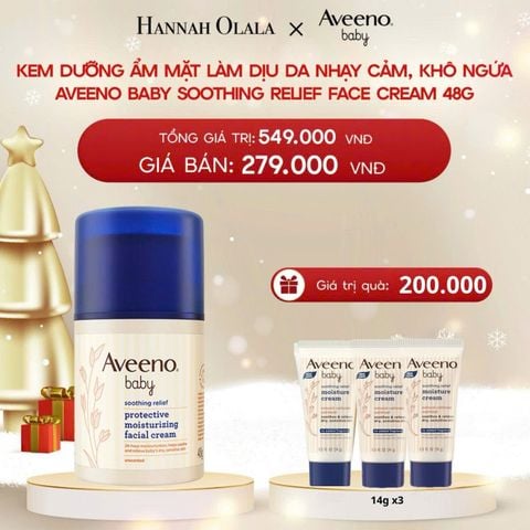  A1526_DEAL 9: KEM DƯỠNG ẨM MẶT LÀM DỊU DA NHẠY CẢM AVEENO BABY 48G 