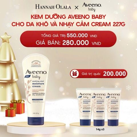  A1525_DEAL 8: KEM DƯỠNG ẨM CHO DA KHÔ VÀ NHẠY CẢM AVEENO BABY SOOTHING RELIEF MOISTURE CREAM 227G 
