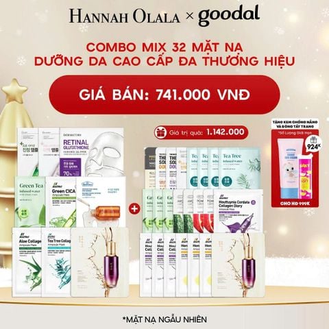  A252_DEAL 4: COMBO MIX 32 MẶT NẠ CAO DƯỠNG DA CAO CẤP ĐA THƯƠNG HIỆU 