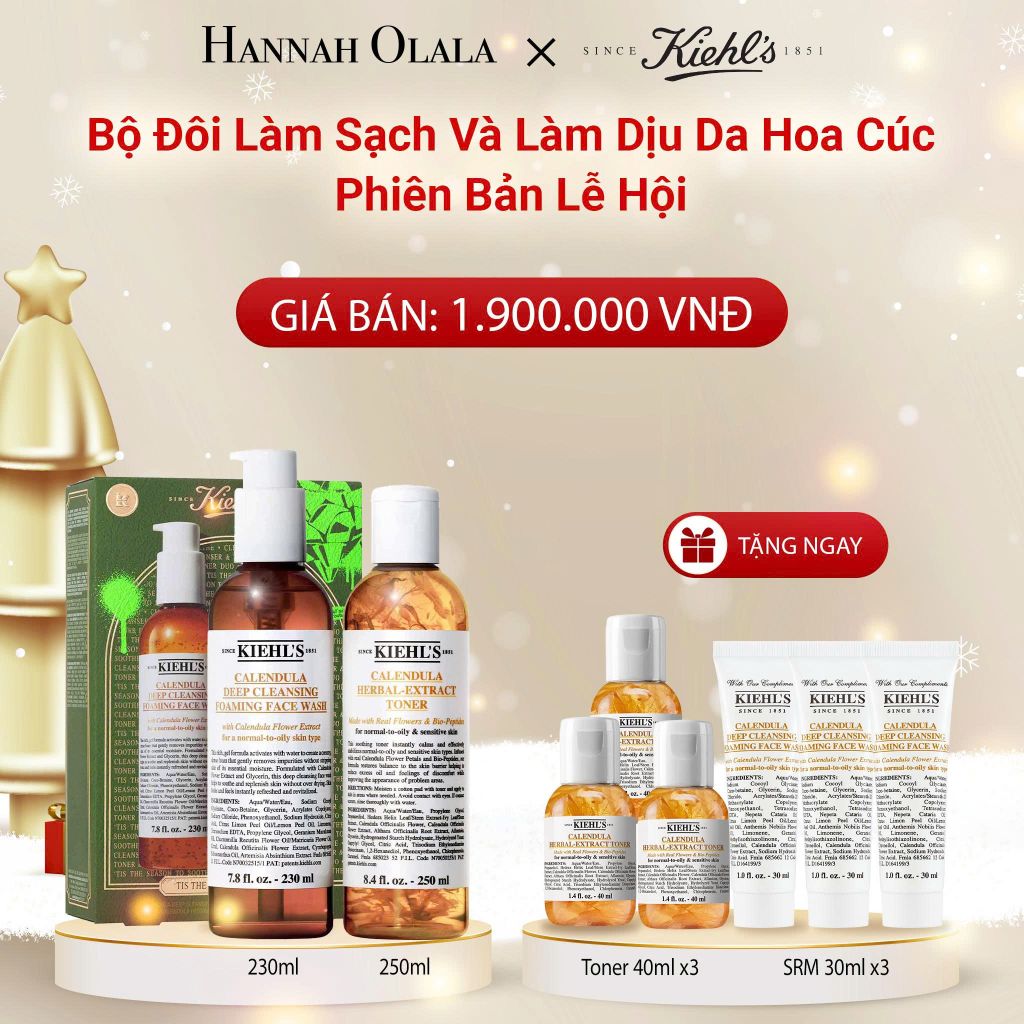  A1140_DEAL 10: [PHIÊN BẢN LỄ HỘI 2025] BỘ ĐÔI SỮA RỬA MẶT HOA CÚC 230ML & TONER 250ML 