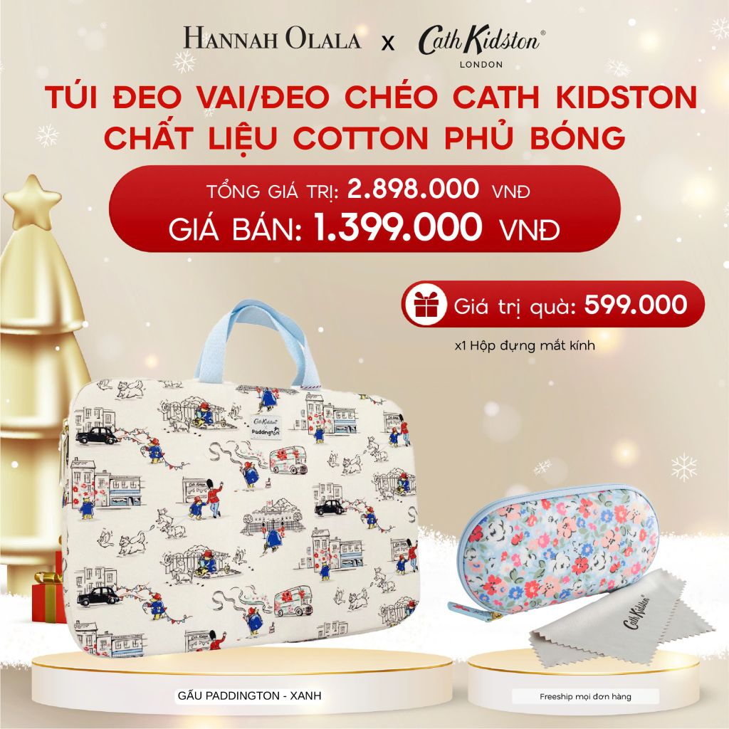  A467_DEAL 9: TÚI ĐỰNG LAPTOP CATH KIDSTON CHẤT LIỆU COTTON PHỦ BÓNG 
