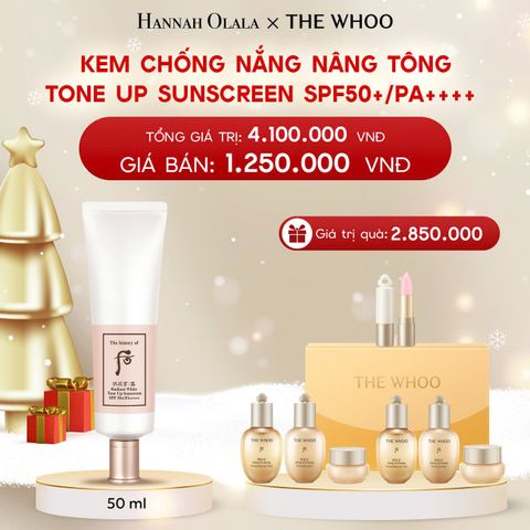  DEAL 1: [FLASH DEAL] KEM CHỐNG NẮNG NÂNG TÔNG WHOO SEOL RADIANT WHITE TONE UP SUNSCREEN SPF50+/PA++++ 50ML 
