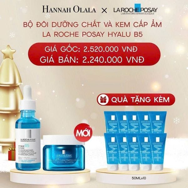  [MỚI] DEAL 12: BỘ ĐÔI DƯỠNG CHẤT VÀ KEM CẤP ẨM LA ROCHE POSAY HYALU B5 