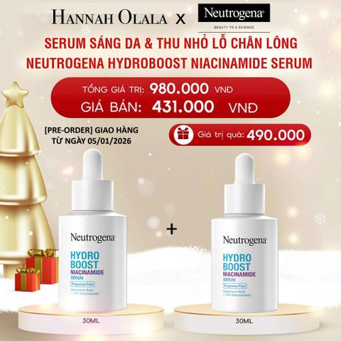  DEAL 1: [PRE-ORDER] SERUM SÁNG DA VÀ THU NHỎ LỖ CHÂN LÔNG NEUTROGENA HYDROBOOST NIACINAMIDE SERUM 30ML (GIAO HÀNG TỪ NGÀY 05/01/2026) 