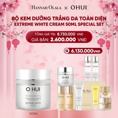  DEAL 5: BỘ KEM DƯỠNG TRẮNG DA TOÀN DIỆN OHUI EXTREME WHITE CREAM 50ML + 30ML SPECIAL SET 
