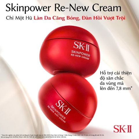  DEAL 16: KEM DƯỠNG MỎNG NHẸ GIẢM DẤU HIỆU LÃO HÓA SKINPOWER RE-NEW 80G 