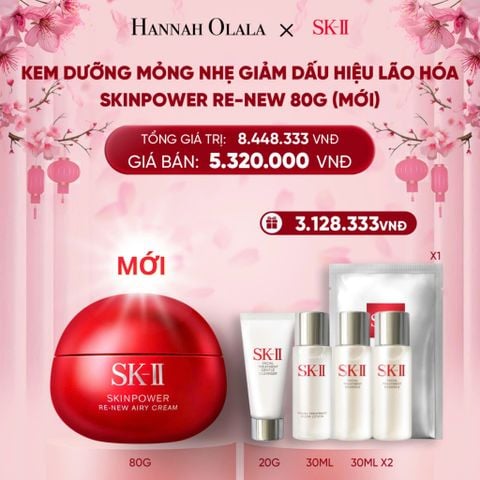  DEAL 16: KEM DƯỠNG MỎNG NHẸ GIẢM DẤU HIỆU LÃO HÓA SKINPOWER RE-NEW 80G 