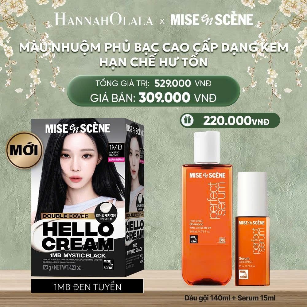  DEAL 5: KEM NHUỘM PHỦ BẠC CAO CẤP HELLO CREAM DOUBLE COVER 