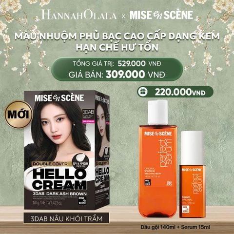  DEAL 5: KEM NHUỘM PHỦ BẠC CAO CẤP HELLO CREAM DOUBLE COVER 