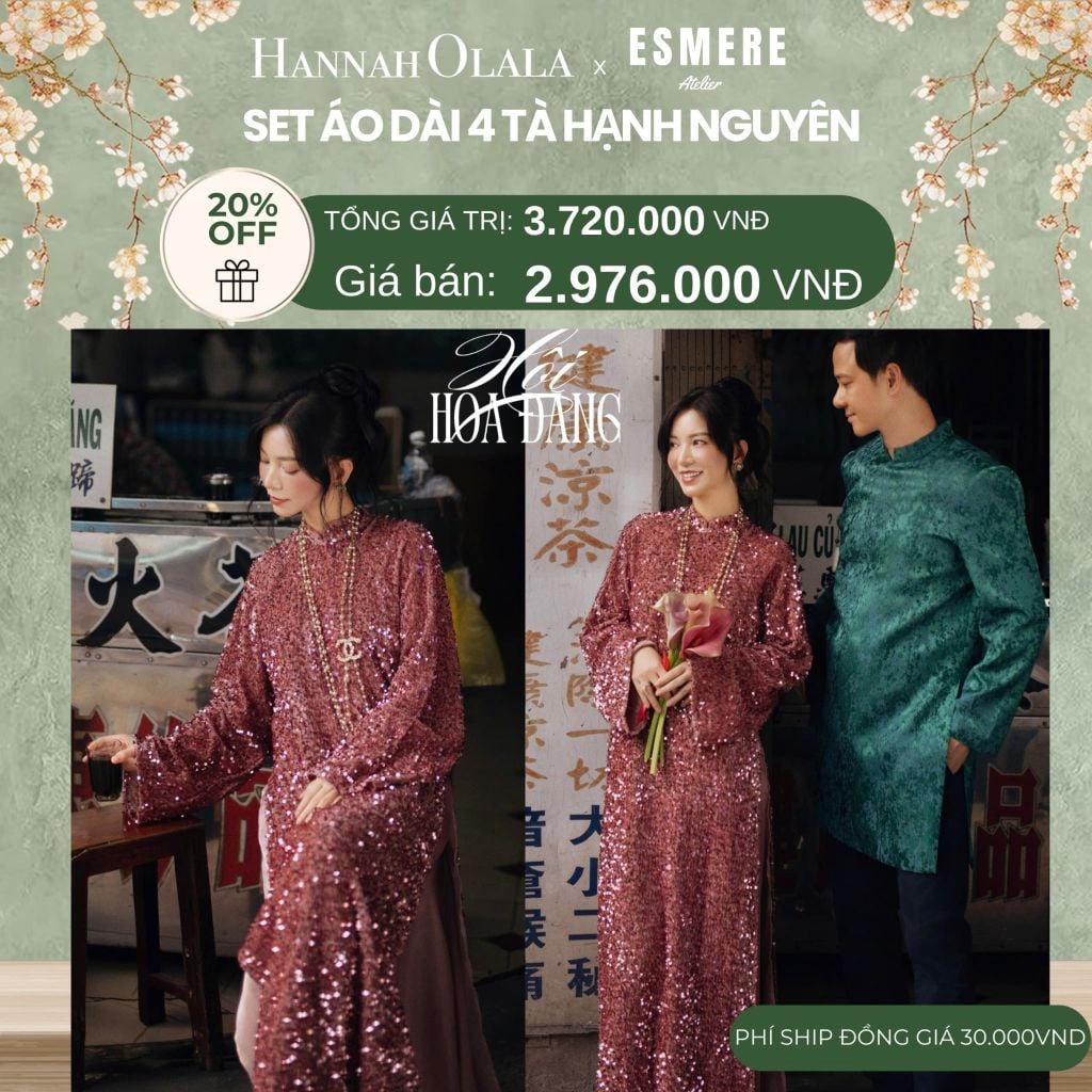  DEAL 1: SET ÁO DÀI 02 MÓN HẠNH NGUYÊN 