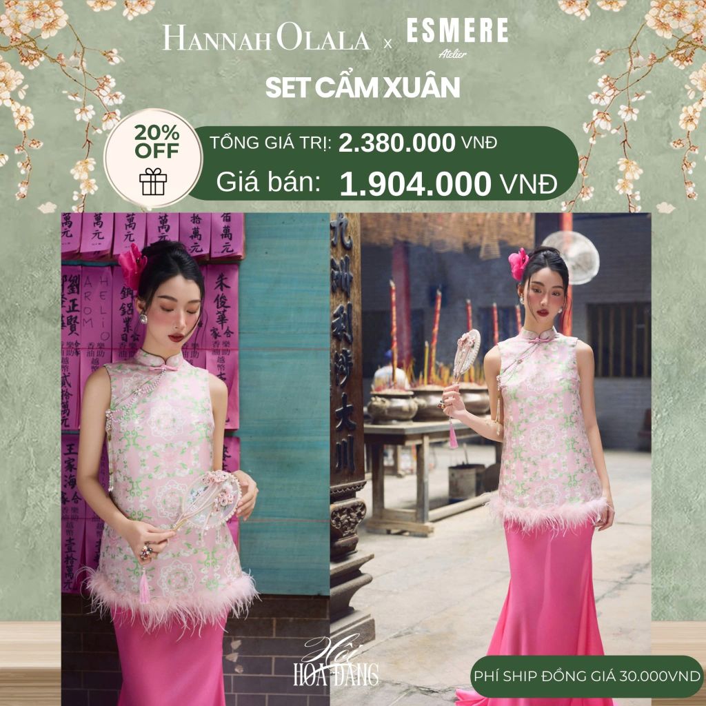  DEAL 6: SET ĐỒ MẶC TẾT 02 MÓN CẨM XUÂN 