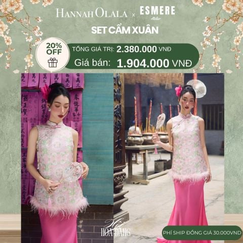  DEAL 6: SET ĐỒ MẶC TẾT 02 MÓN CẨM XUÂN 