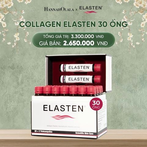  D106_DEAL 1: [FLASH DEAL] 1 HỘP 30 ỐNG COLLAGEN ELASTEN HỘP 30 ỐNG X 25ML 
