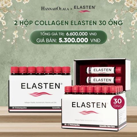  D109_DEAL 4: 2 HỘP 30 ỐNG COLLAGEN ELASTEN HỘP 30 ỐNG X 25ML 