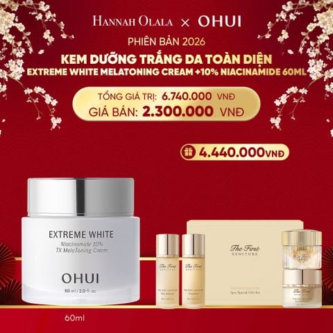  DEAL 49: PHIÊN BẢN 2026 - KEM DƯỠNG TRẮNG DA TOÀN DIỆN OHUI EXTREME WHITE MELATONING CREAM +10% NIACINAMIDE 60ML 