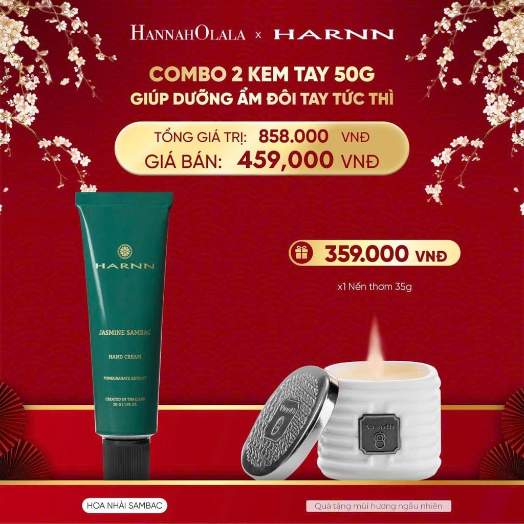  DEAL 3: KEM TAY HARNN 50G GIÚP DƯỠNG ẨM ĐÔI TAY TỨC THÌ 
