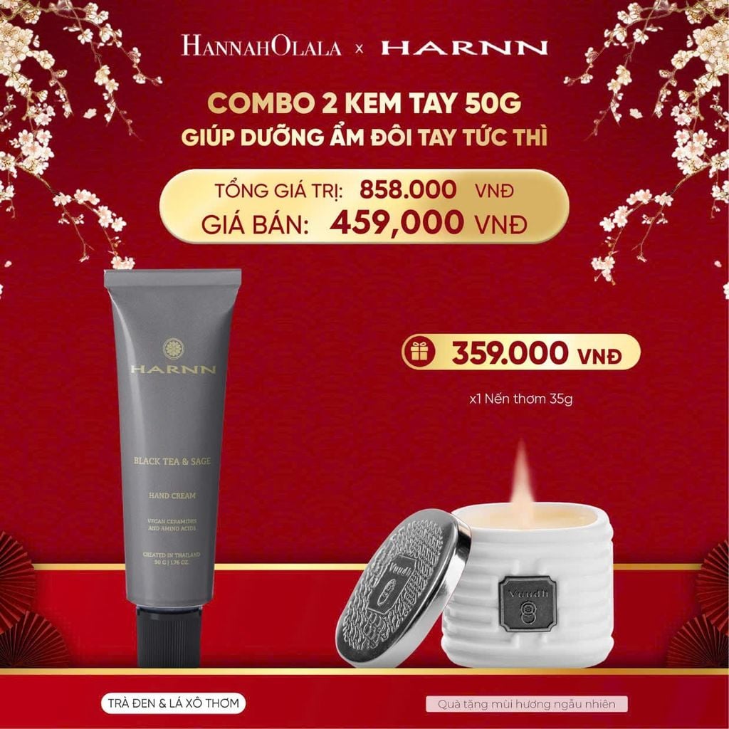  DEAL 3: KEM TAY HARNN 50G GIÚP DƯỠNG ẨM ĐÔI TAY TỨC THÌ 