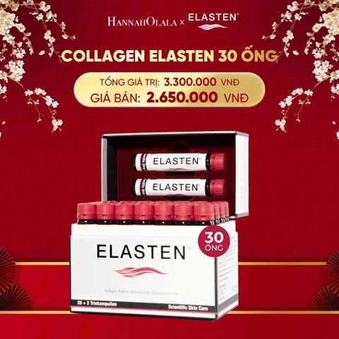  A196_DEAL 1: [FLASH DEAL] 1 HỘP 30 ỐNG COLLAGEN ELASTEN HỘP 30 ỐNG X 25ML 