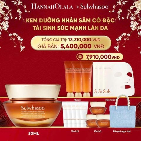  A245_DEAL 3A: [FLASH DEAL] KEM DƯỠNG NHÂN SÂM CÔ ĐẶC CONCENTRATED GINSENG REJUVENATING CREAM 50ML 