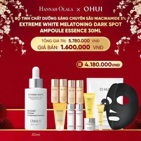  A573_DEAL 46: BỘ TINH CHẤT DƯỠNG SÁNG CHUYÊN SÂU NIACINAMIDE 5% EXTREME WHITE MELATONING DARK SPOT AMPOULE ESSENCE 30ML 